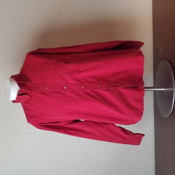 EUC. VTG. Bugle Boy Long Sleeve Button Up Shirt, L, Red - Picture 1 of 9